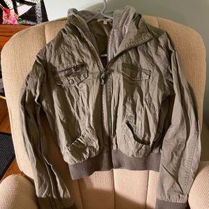 Hooded bomber jacket